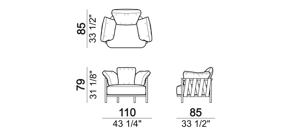 Arketipo Punta Ala Armchair