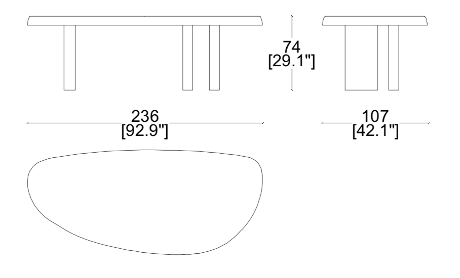 Cassina En Forme Libre Dining Table