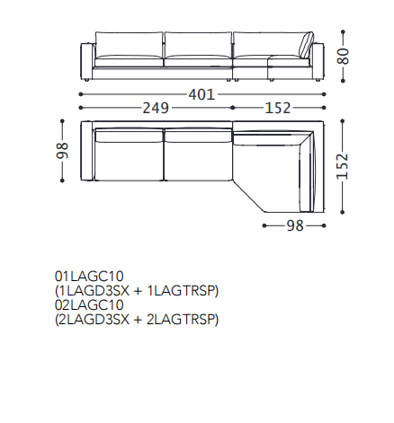 Alberta Laguna Sofa