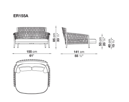 B&B italia B&B Erica Outdoor sofa