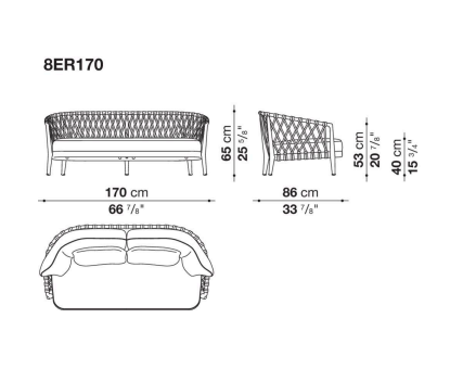 B&B italia B&B Erica Outdoor sofa