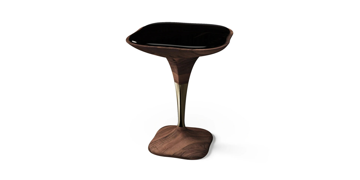 Alma De Luce Apache Tears Side Table