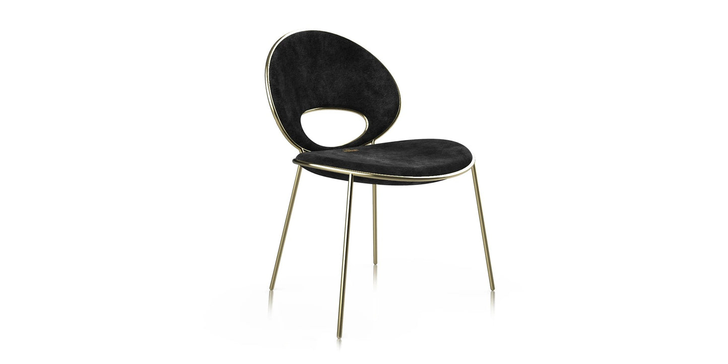 Alma De Luce Black Pearl Dining Chair
