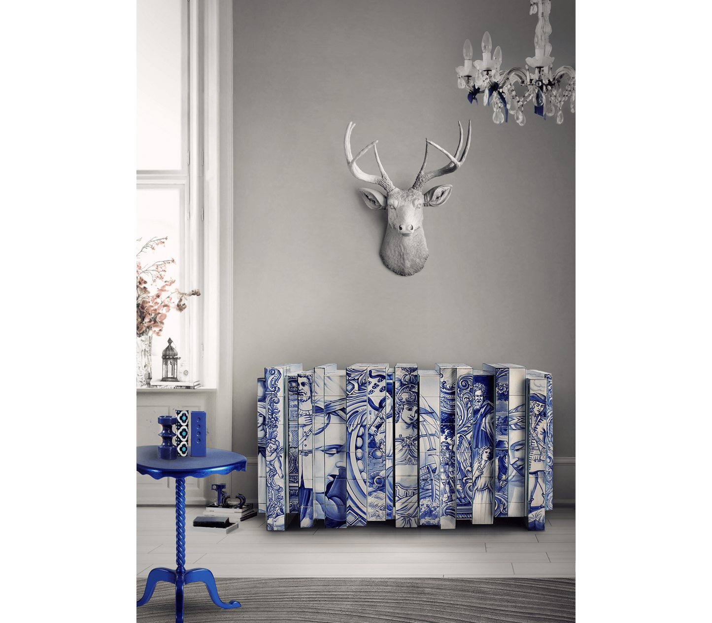 Boca Do Lobo Ottoman Side Table