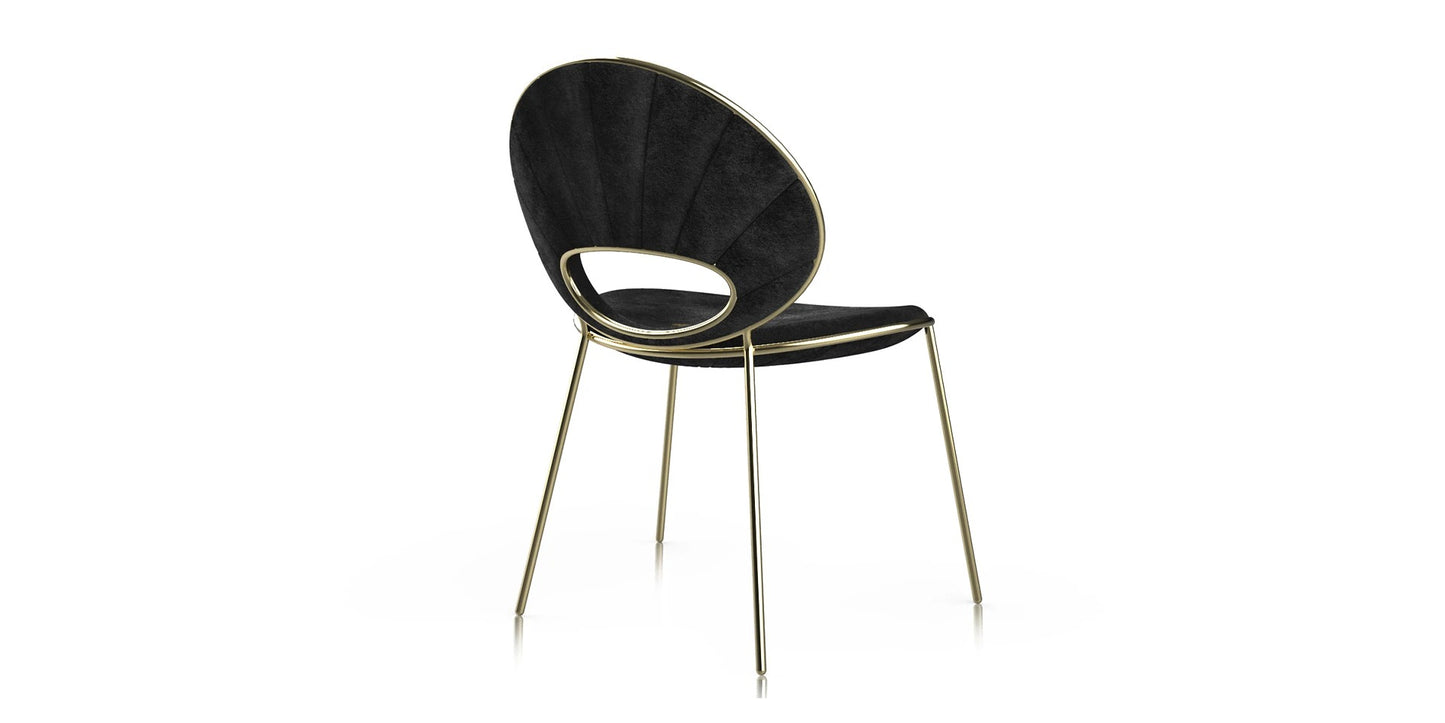Alma De Luce Black Pearl Dining Chair