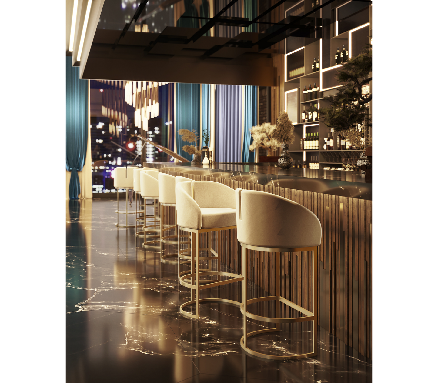 Boca Do Lobo Isadora Bar Chair
