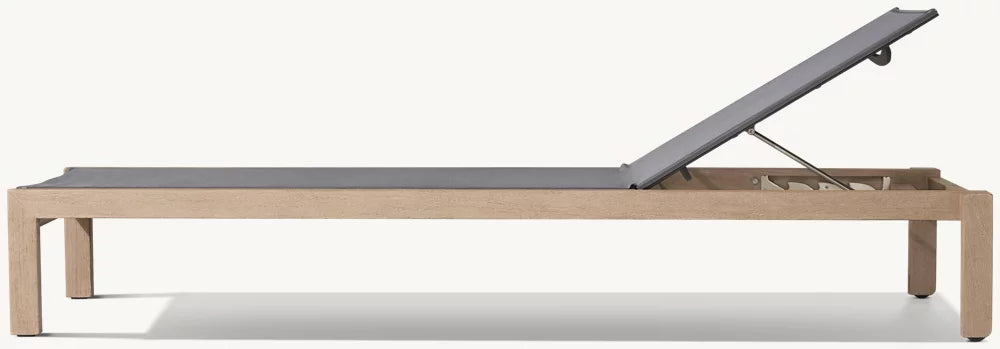 RH Aegean Teak & Mesh Stacking Chaise