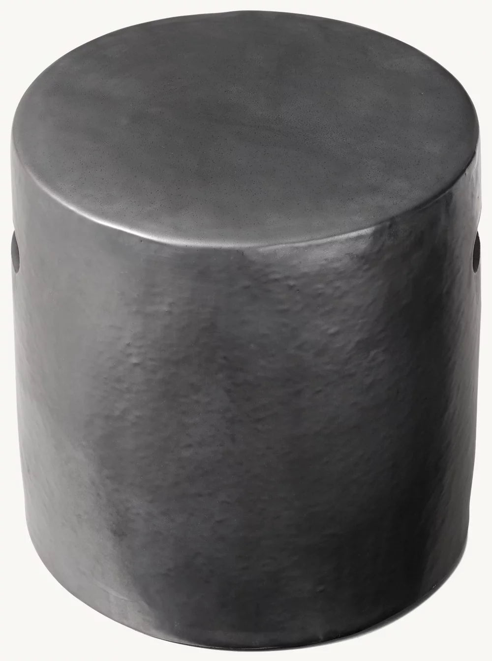 RH Cast Ceramic Cylinder Side Table