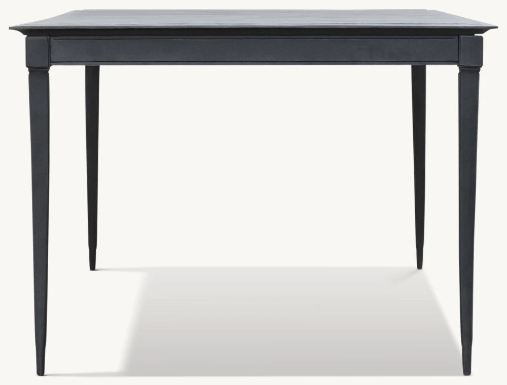 RH Klismos Cast Aluminum Rectangular Dining Table