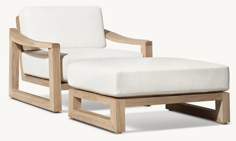 RH Sebastian Teak Ottoman