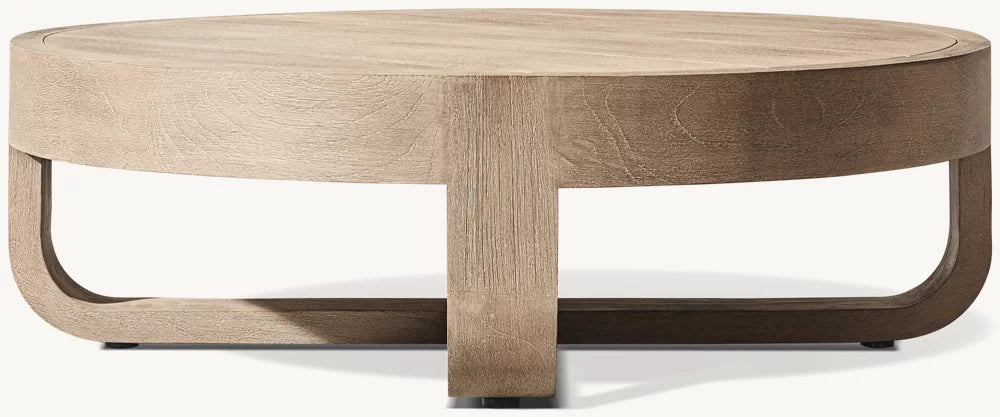 RH Prado Teak Round Coffee Table