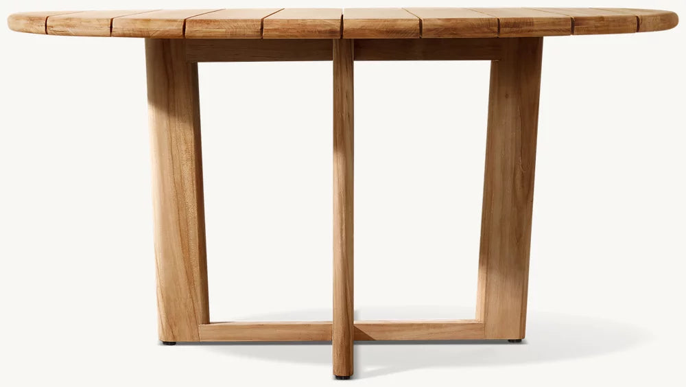 RH Mesa Teak Round Dining Table