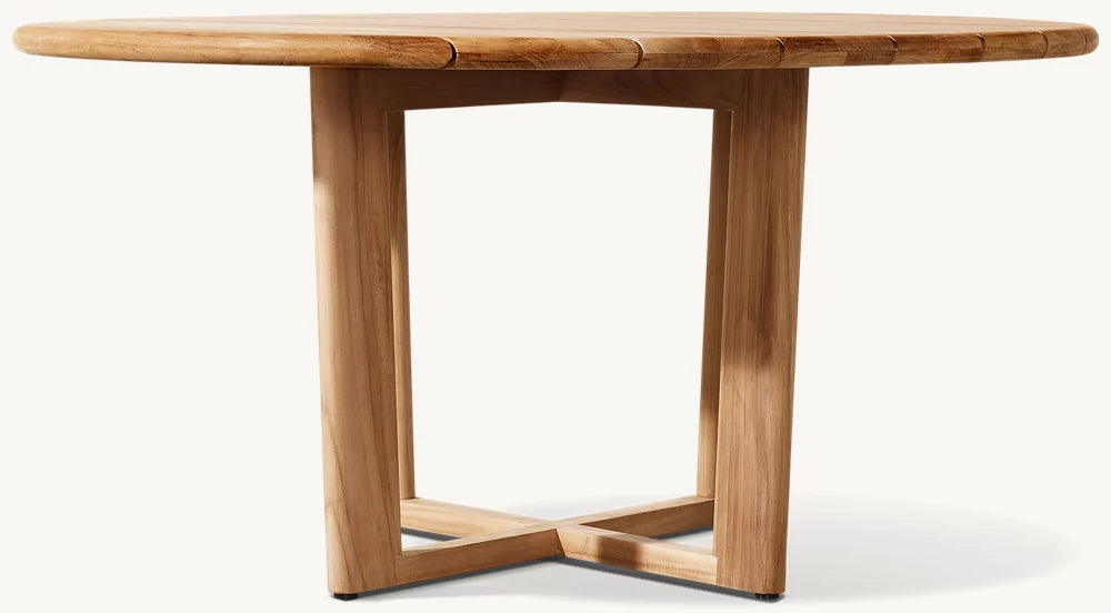 RH Mesa Teak Round Dining Table