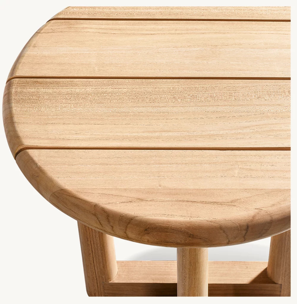 RH Mesa Teak Round Side Table