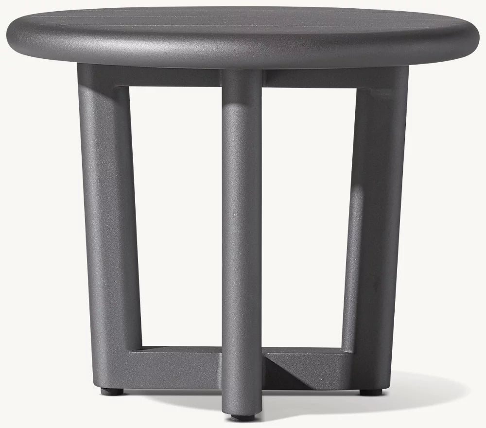 RH Mesa Teak Round Side Table