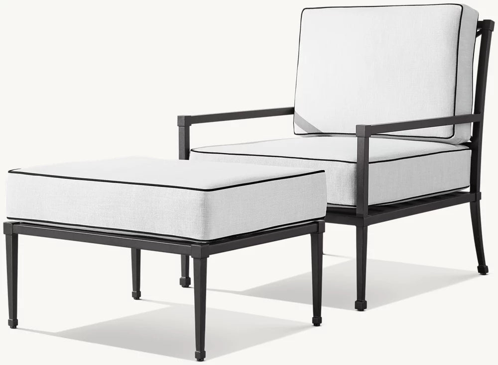 RH Trousdale Cast Aluminum Ottoman
