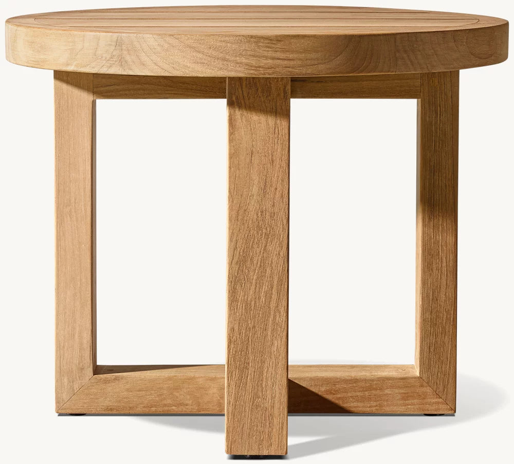 RH Aegean Teak Round Side Table