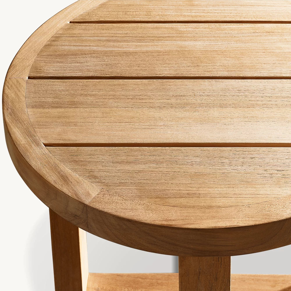 RH Aegean Teak Round Side Table