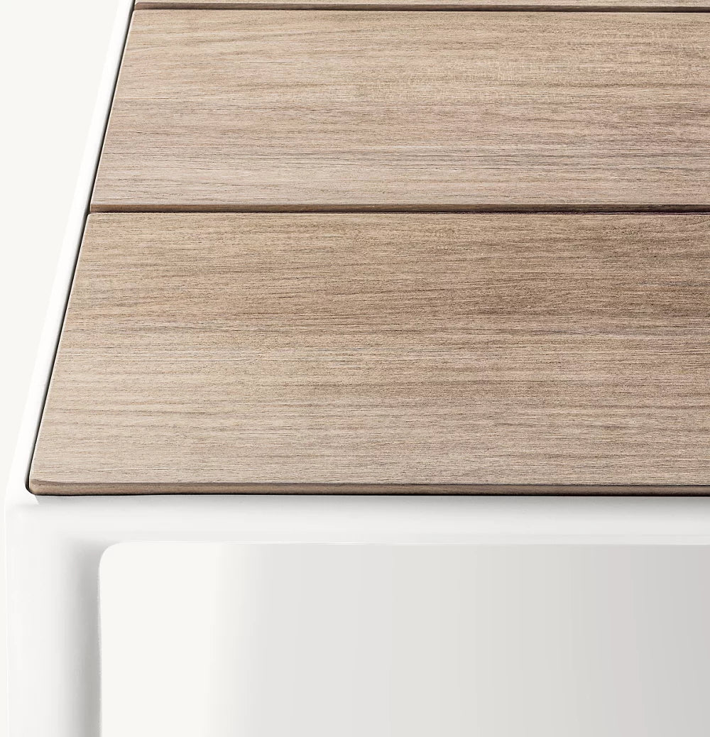 RH Marino Aluminum Square Side Table
