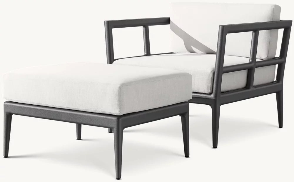 RH Laurel Ottoman