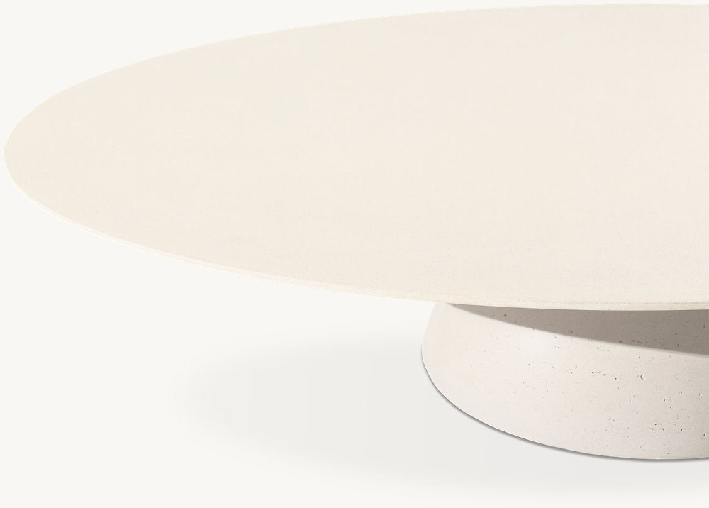 RH Ellisse Concrete Coffee Table