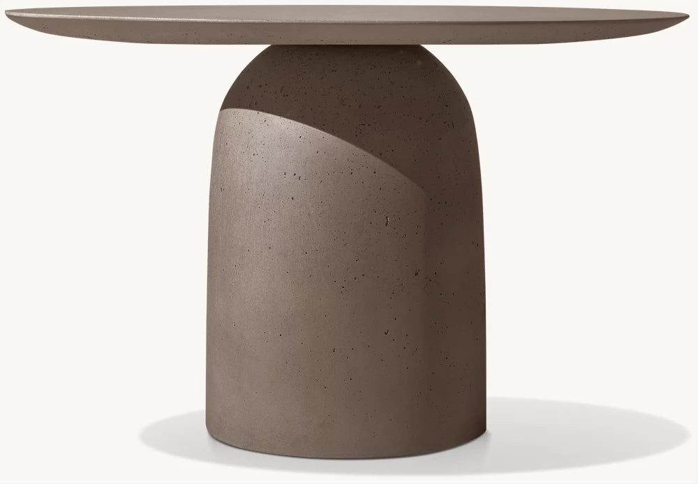 RH Ellisse Concrete Dining Table