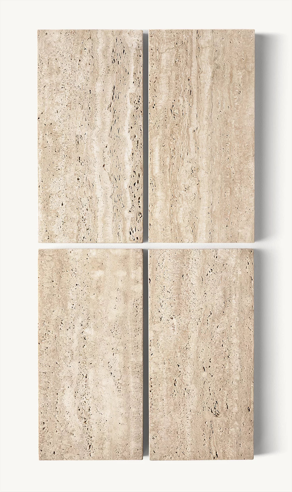 RH Italian Travertine Plinth Square Side Table