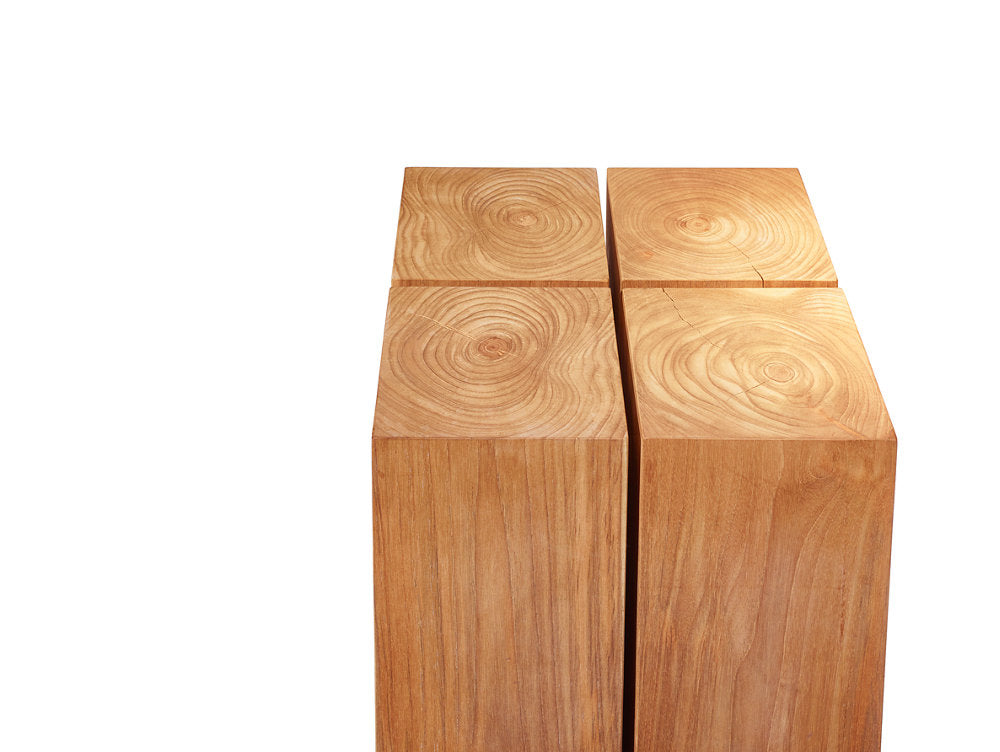RH Java Teak Cube Side Table