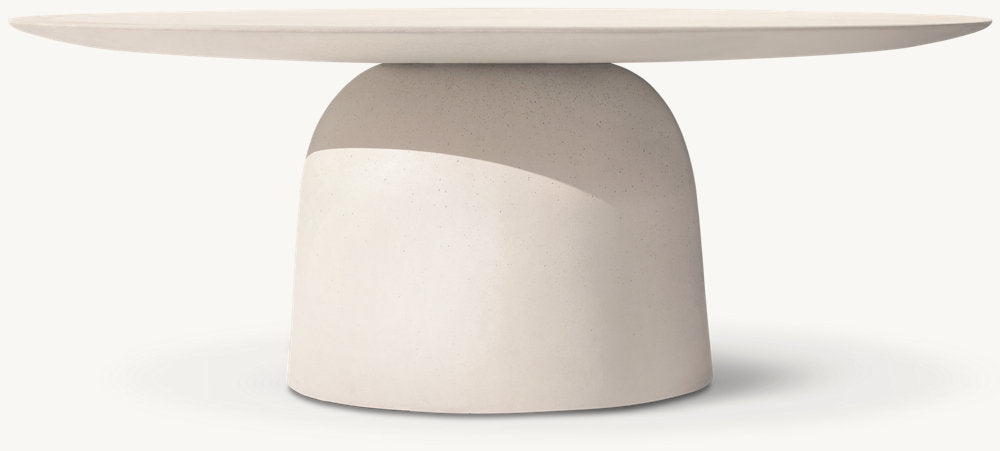 RH Ellisse Concrete Dining Table