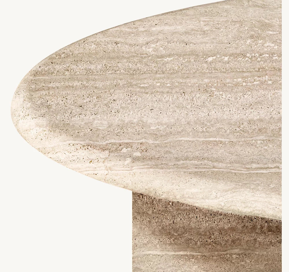 RH Ravenna Italian Travertine Nesting Table