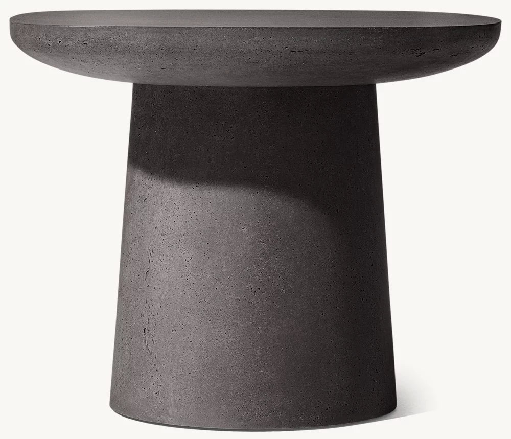 RH Caprera Concrete Square Side Table