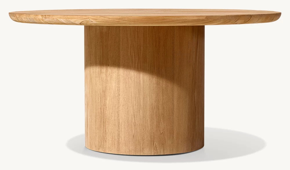 RH Oslo Teak Round Dining Table