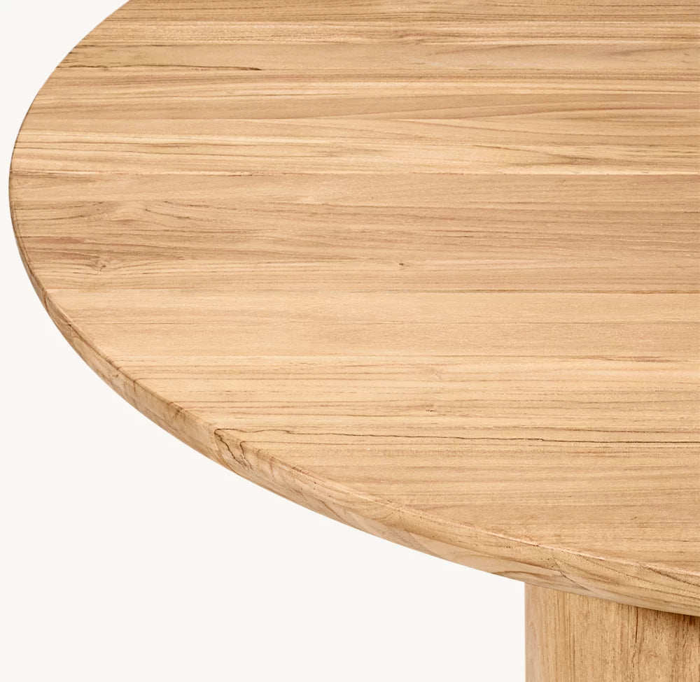 RH Oslo Teak Round Dining Table