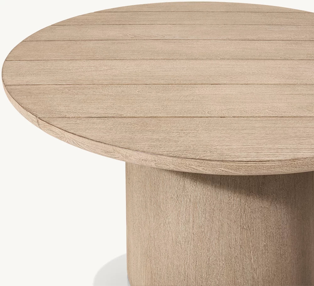 RH Oslo Teak Round Dining Table
