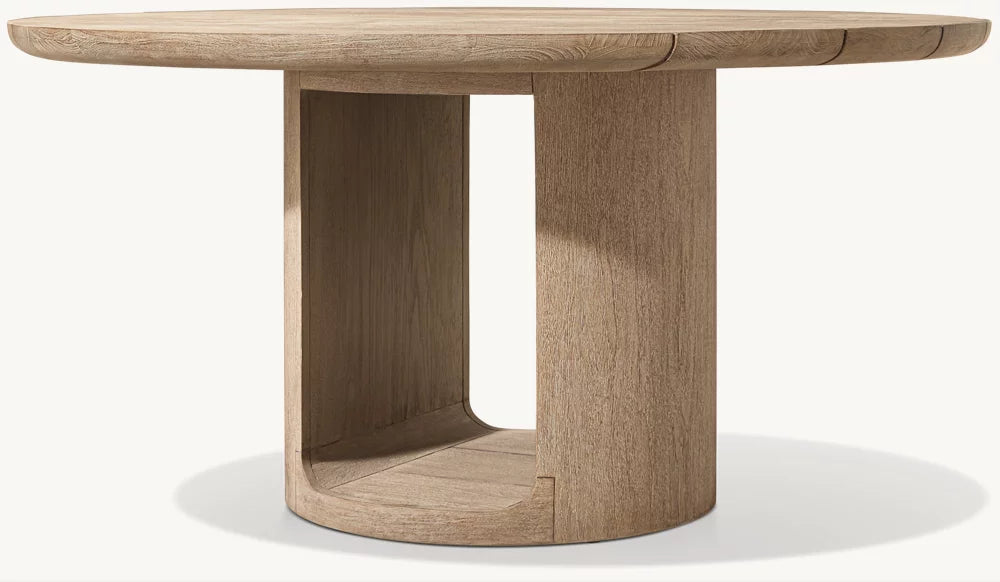 RH Oslo Open Teak Round Dining Table