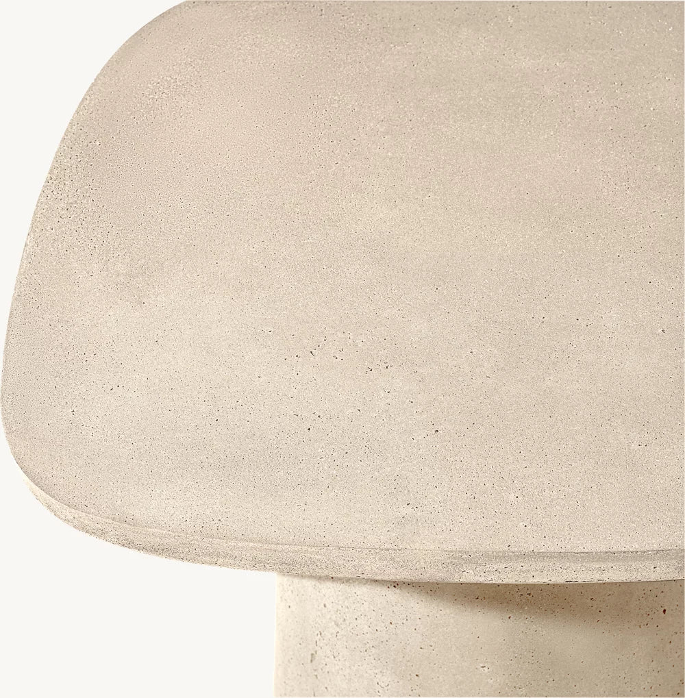 RH Caprera Concrete Square Side Table