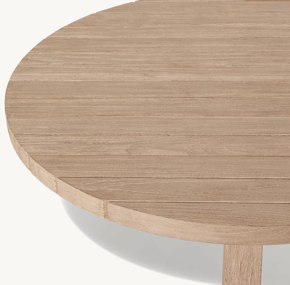 RH Merida Teak Round Coffee Table