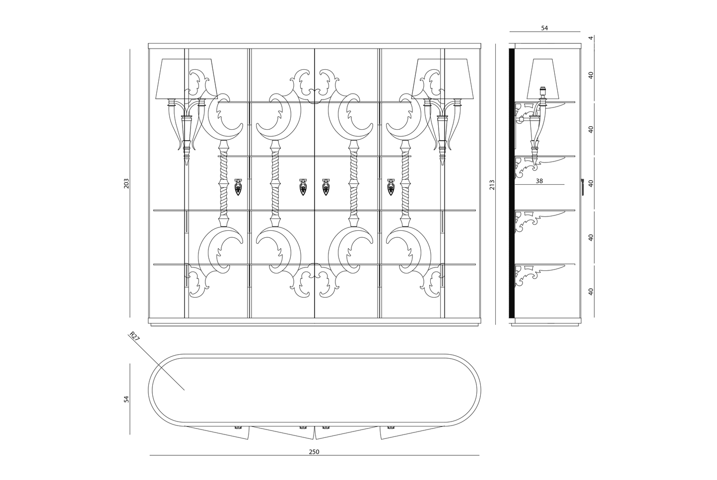 Visionnaire Sforza Wine Cabinet