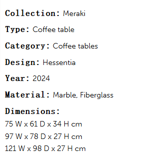 Cornelio Cappellini Meraki Coffee Table