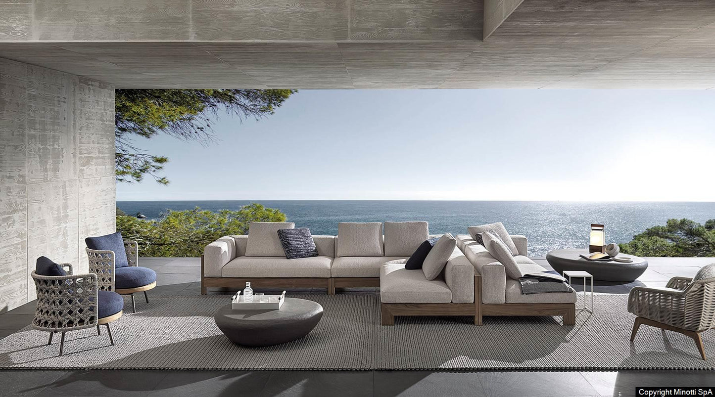 Minotti Alison Iroko Nature Outdoor sofa