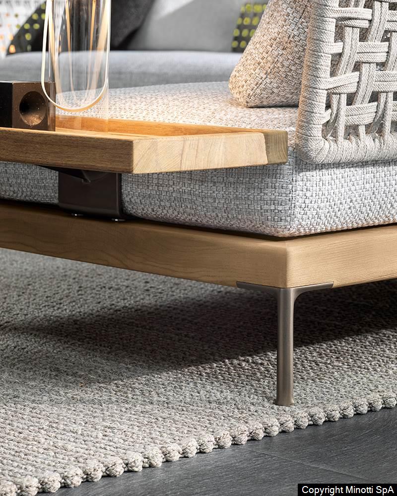 Minotti Patio Teak Outdoor sofa