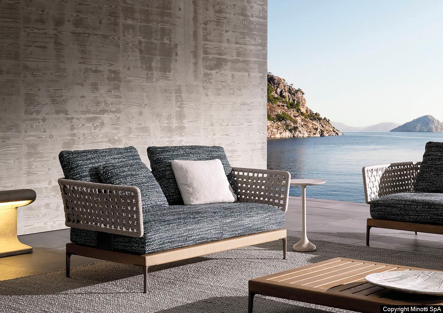 Minotti Patio Teak Outdoor sofa