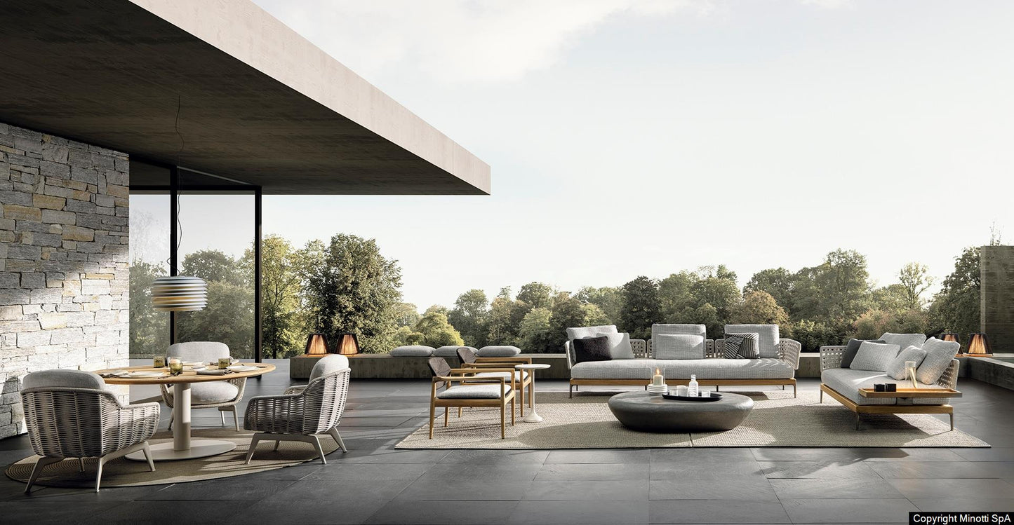 Minotti Patio Teak Outdoor sofa