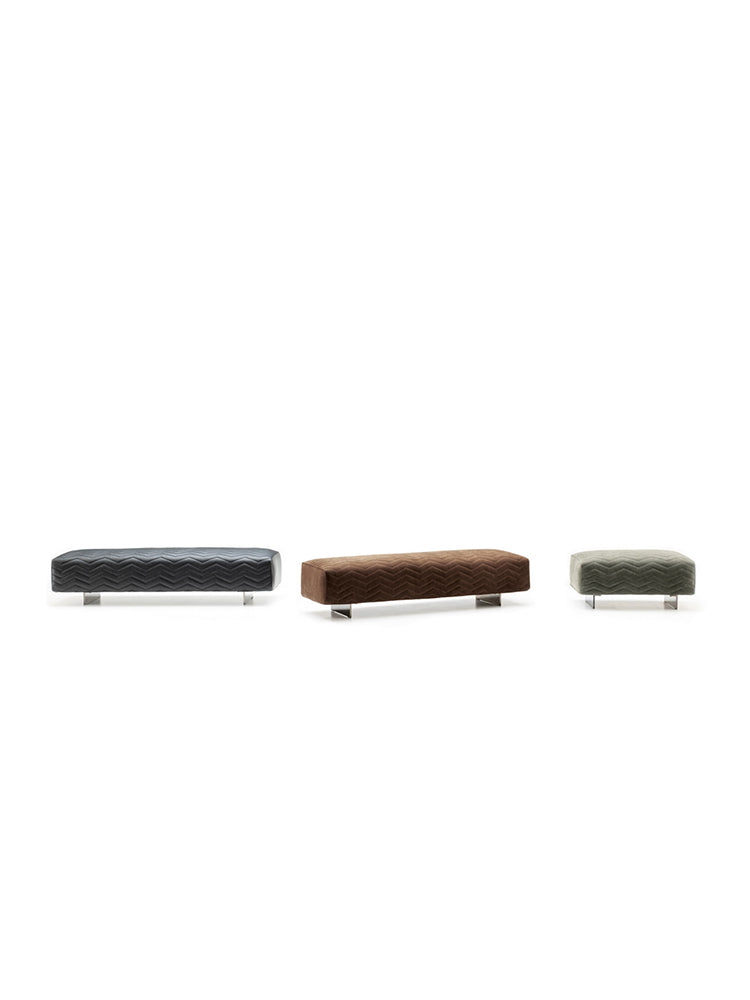 Minotti Quincy Chevron Bench