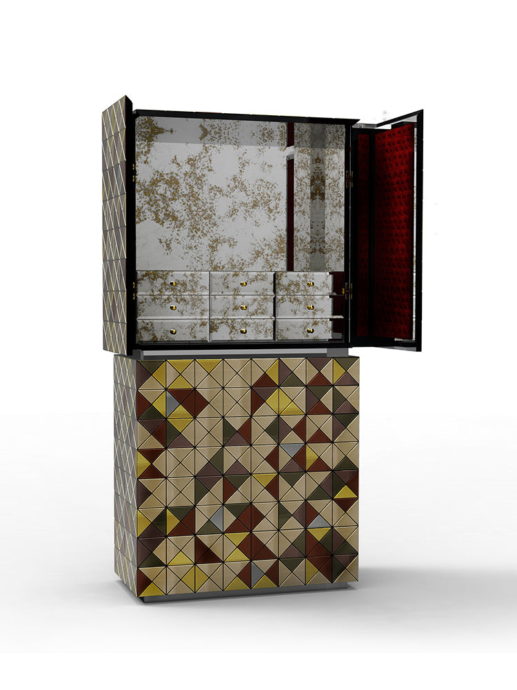 Boca Do Lobo Pixel Anodized Wine Cabinet