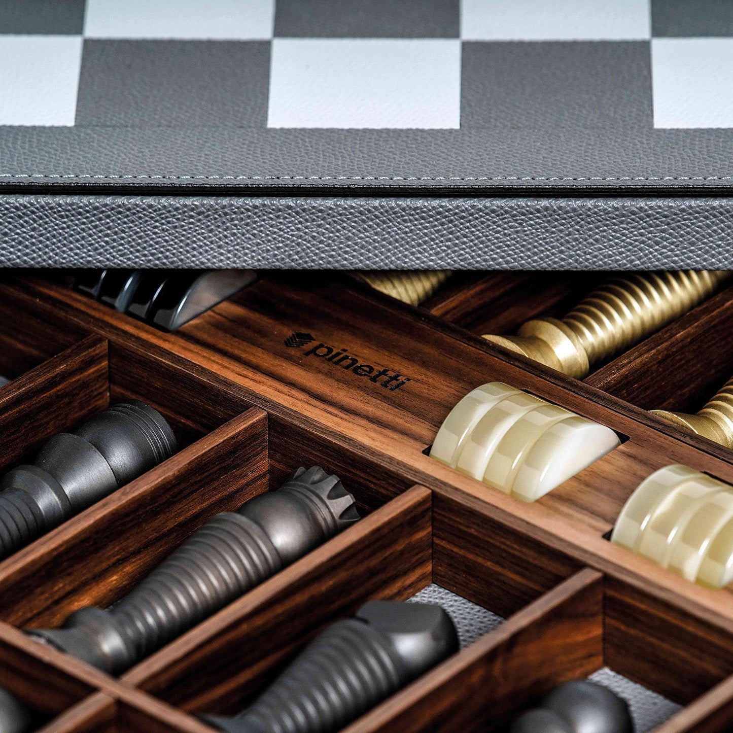 Chess & Checkers Leather Game