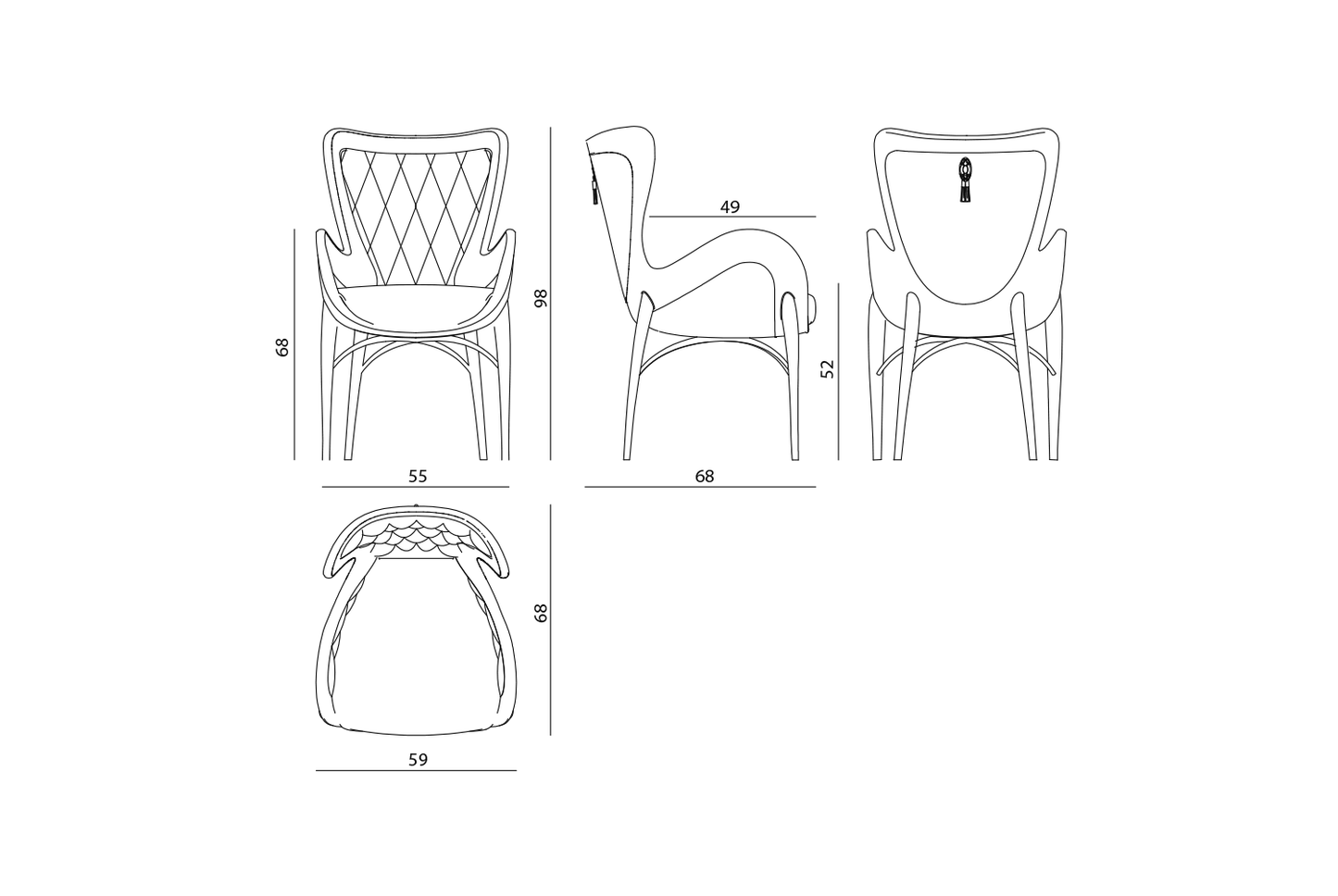 Visionnaire Bovery Dining Chair