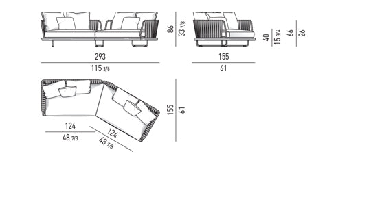 Minotti Sunray Sofa