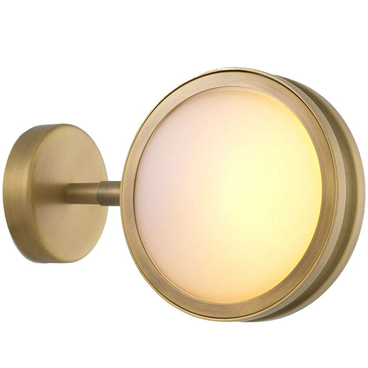 Blaize Glass Wall Light, Brass
