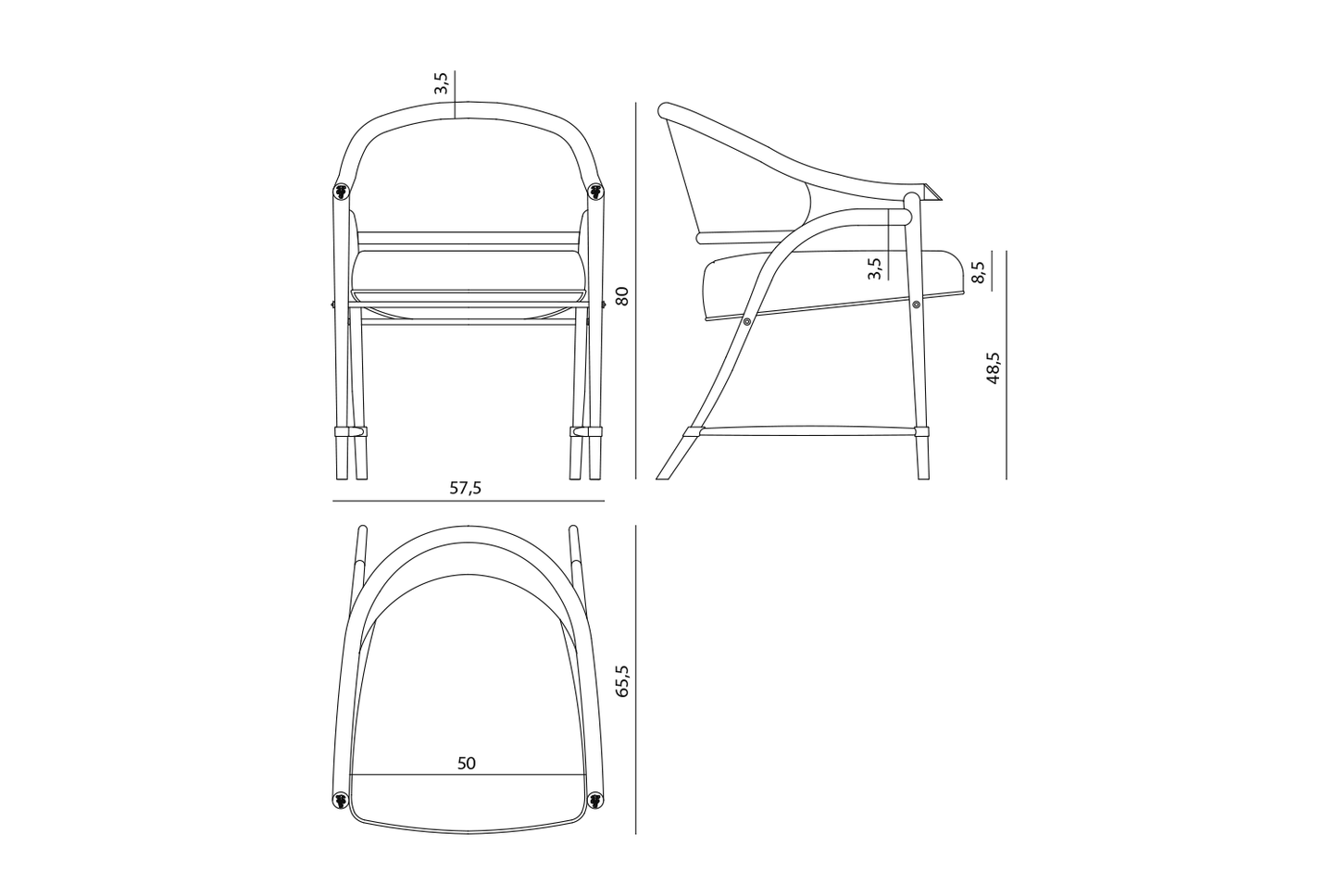 Visionnaire Aleksandra Dining Chair